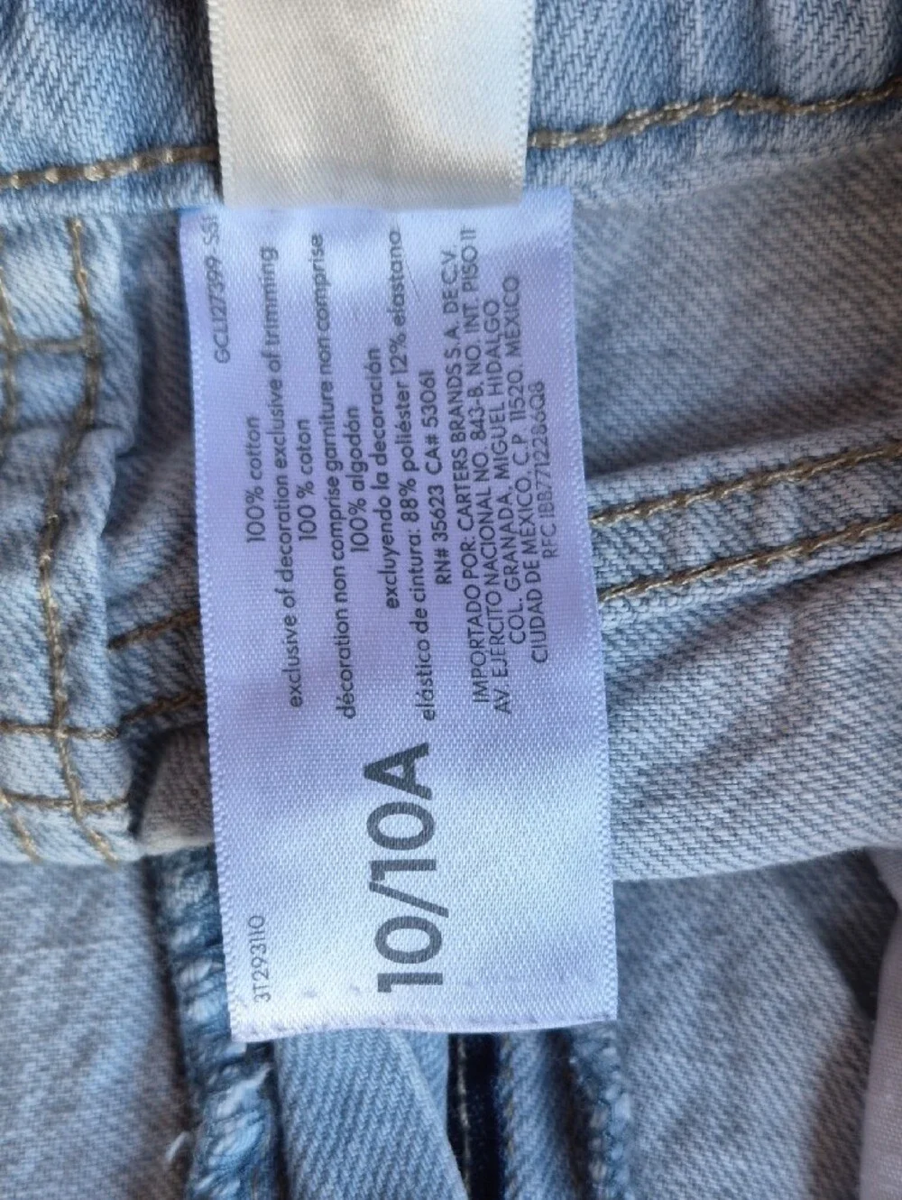 OshKosh B'gosh Light Wash Relaxed Baggy Kids's Jeans Size 10